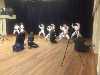 Fotoshoot karateka’s