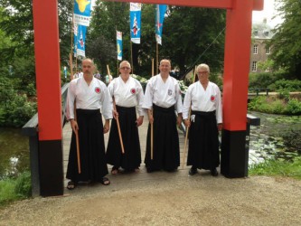 Van links naar rechts; Maarten, Wally, Peter en Wim