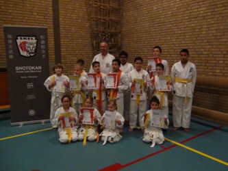 Geslaagden kyu examen beginners jeugd 18 januari 2016.